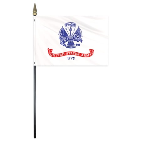 Global Flags Unlimited Army Stick Flag 4"x6" E Gloss 203867